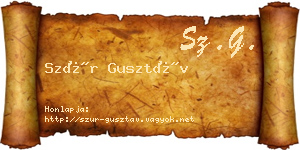 Szür Gusztáv névjegykártya