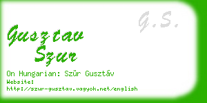 gusztav szur business card